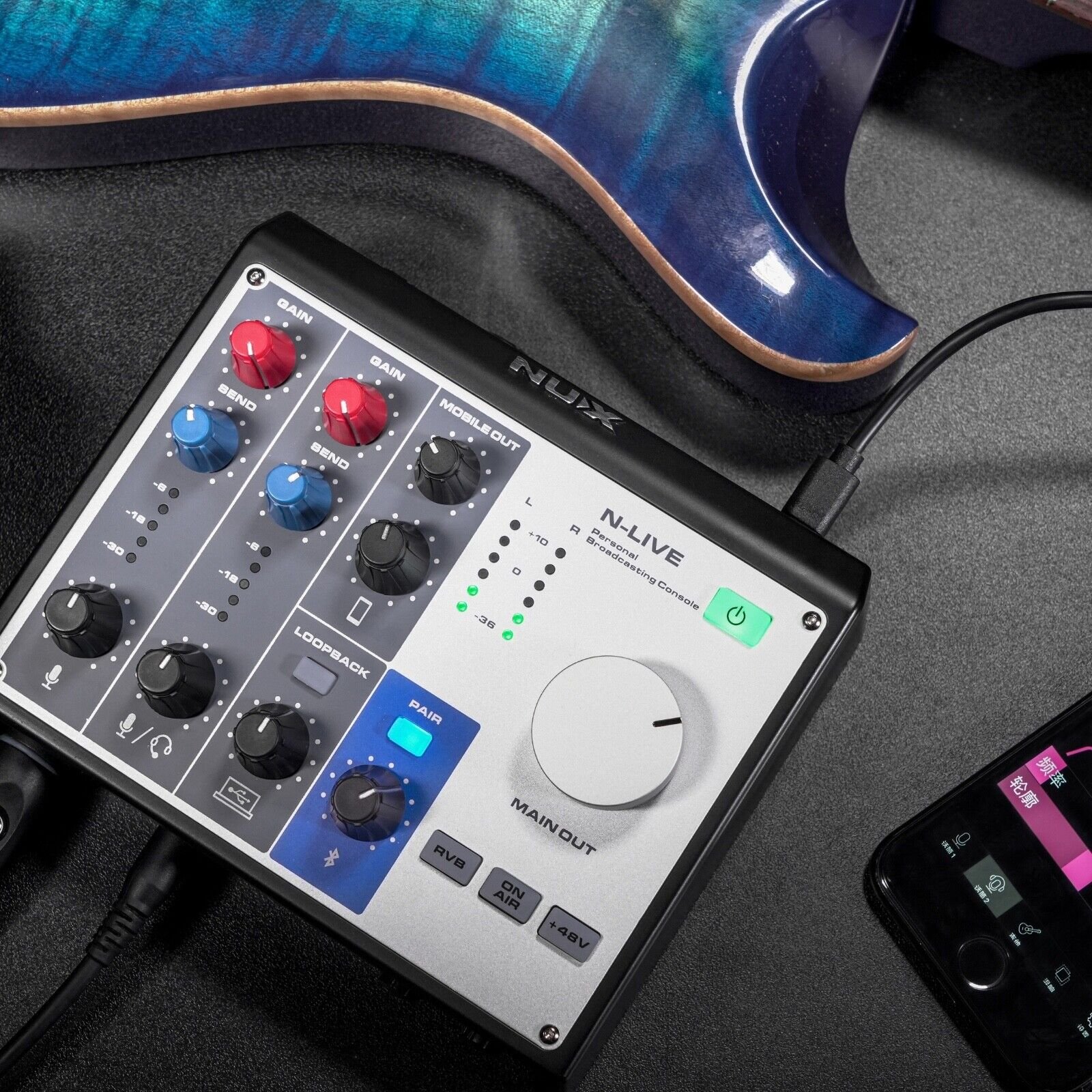 NUX N-LIVE Audio Interface USB Mixing Console with Bluetooth App - Image 4