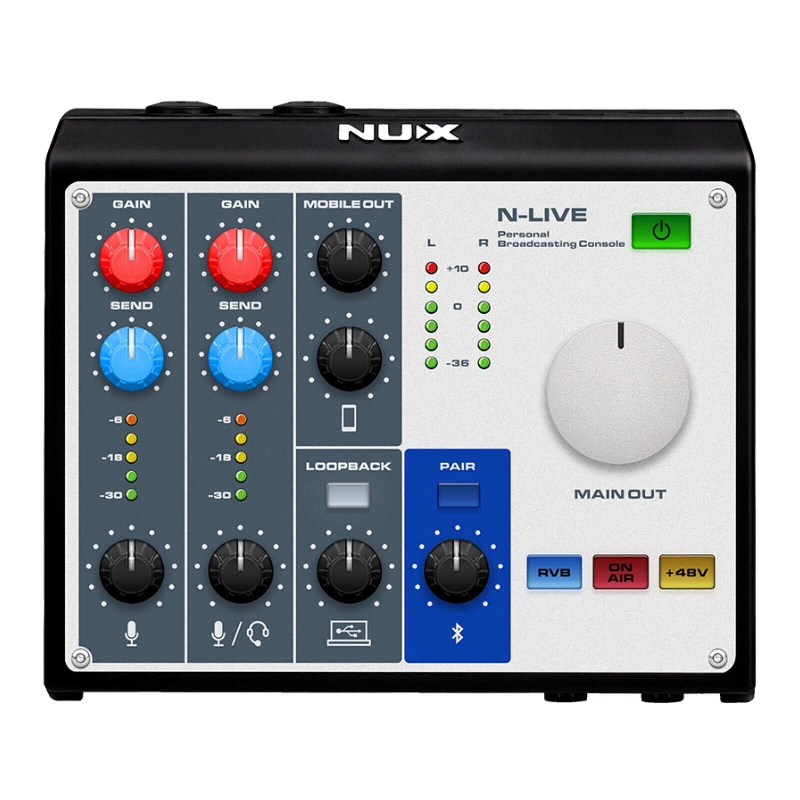 NUX N-LIVE Audio Interface USB Mixing Console with Bluetooth App